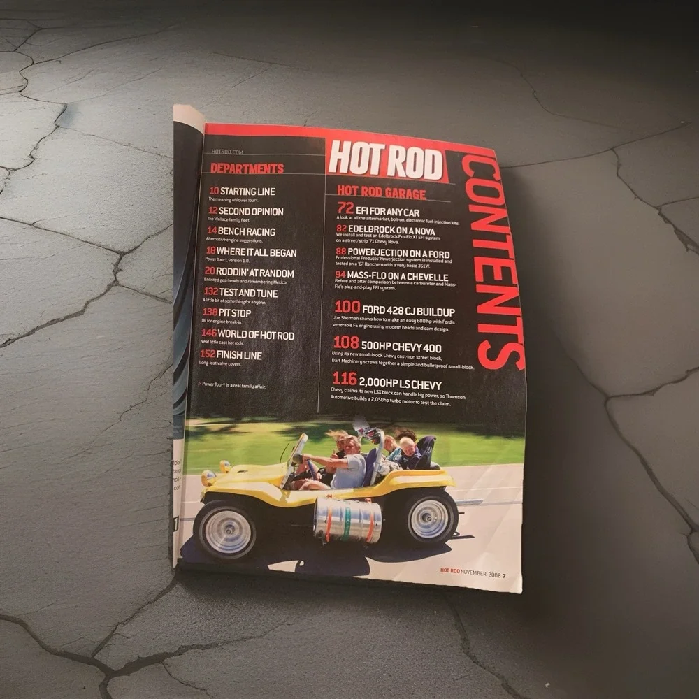 Hot Rod Magazine November 2008 EFI For Any Car More Power Increased Gas Mileage